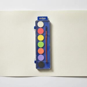 Set Acuarelas En Pastilla 8 Colores Con Pincel Multicolor