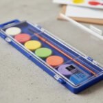 Set Acuarelas En Pastilla 8 Colores Con Pincel Multicolor - Imagen 4