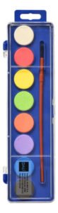 Set Acuarelas En Pastilla 8 Colores Con Pincel Multicolor