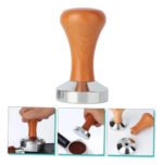 Tamper Profesional Barista Café Espresso 51mm Acero Y Madera Acero Madera Clara - Imagen 6