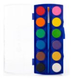 Acuarelas 16 Colores, Pincel Con Estuche Color Azul - Imagen 2