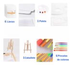 Set De Arte 39 Pzs Para Niños Kit Para Pintar Atril Pintura - Imagen 3