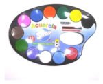 Acuarela 12 Colores Paleta Mezcladora + Pincel