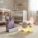 Veladora Con Luz Y Música Para Bebé Infantil Suave Oveja Blanco - Imagen 2
