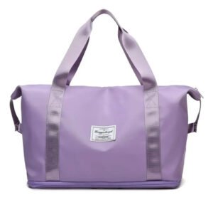 Bolso Impermeable Extensible Deportivo O Viaje Lila