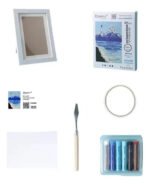 Kit Pintura Pastel 12 Piezas Varios Diseños Diy Arte Creativ Azul - Imagen 4