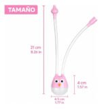 Aspirador Nasal Para Bebe Aspirador De Succión Saca Mocos Rosa Pálido - Imagen 2