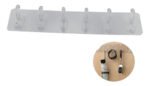 Tira Adhesiva De 6 Ganchos Dobles De Pared Transparentes Blanco - Imagen 2