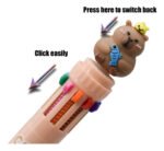 Lapicera Carpincho Capybara Viral Colores - Piki Uy Marrón Claro Multicolor - Imagen 5