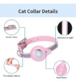 Collar Porta Airtag Para Gatos Con Cascabel Air Tag Case Rosa - Imagen 3