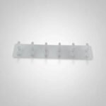 Tira Adhesiva De 6 Ganchos Dobles De Pared Transparentes Blanco - Imagen 5
