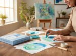 Kit Pintura Pastel 12 Piezas Varios Diseños Diy Arte Creativ Azul - Imagen 2