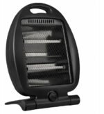 Estufa Halógena Portátil 2 Tubos Calefactor Negro Premium Negro