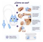 Aspirador Nasal Para Bebe Aspirador De Succión Saca Mocos Rosa Pálido - Imagen 5