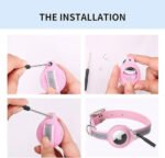 Collar Porta Airtag Para Gatos Con Cascabel Air Tag Case Rosa - Imagen 6