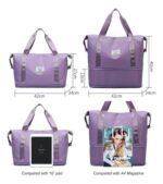Bolso Impermeable Extensible Deportivo O Viaje Lila - Imagen 2