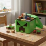 Bloques Magneticos Minecraft 88 Piezas Juguete Didactico 111 Creeper Caja Verde - Imagen 3
