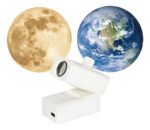 Mini Proyector Recargable Luna Y Tierra Veladora Usb Blanco
