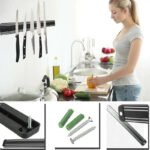 Organizador Magnético De Pared Para Cuchillos Piki Negro 38cm - Imagen 2