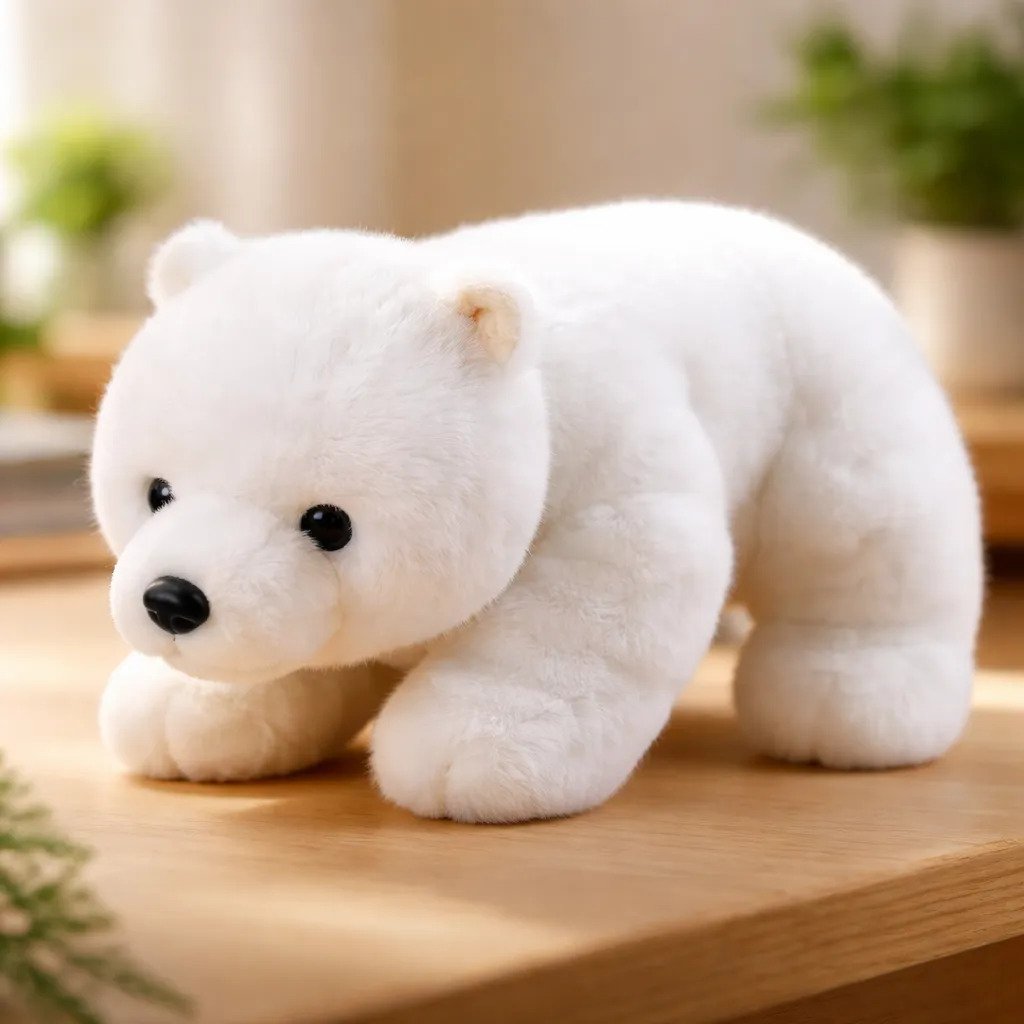 D_648911-MLA111521141934_062026-F.jpg Oso Polar De Peluche Blanco Suave Juguete Decorativo Blanco - Imagen 1