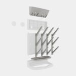 Escurridor Mamadera Organizador Biberones Vertical Ventosa Blanco - Imagen 2