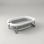 Bañera Plegable Para Bebé Con Termómetro Gris Piki Gris Lisa - Imagen 5