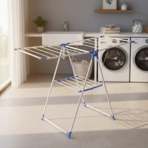 Tendedero De Ropa Plegable Tender Blanco Con Alas Secar Ropa Blanco