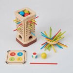 Juego De Mesa Didactico De Madera 3 En 1 Montessori Pikler