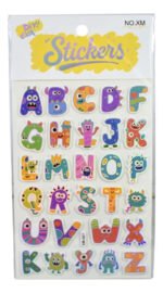 Stickers 3d Metalizados Letras Abecedario Pegotines Adhesivo - Imagen 4