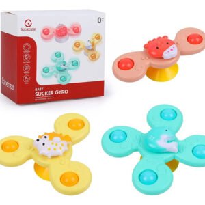 Spinner Sensorial Bebé Con Ventosa Set X3 Agua Baño Multicolor