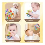 Juguete Mordillo Sonajero Sensorial Para Bebe Rasca Encias Coral Claro Baby Rattle - Imagen 10