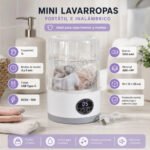 Mini Lavarropas Portátil Ropa Bebé Diseño Camping Viaje Usb Blanco