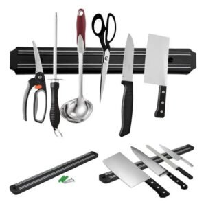 Organizador Magnético De Pared Para Cuchillos Piki Negro 38cm