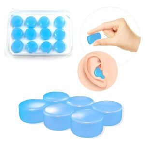 Tapones De Oído De Silicona Reutilizables Cancelacion Ruido Celeste
