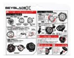 Beyblade X Pack X2 Trompos Con Lanzadores Juego De Batalla Azul - Imagen 6