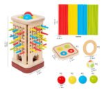 Juego De Mesa Didactico De Madera 3 En 1 Montessori Pikler - Imagen 3