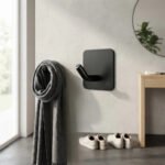 Ganchos Autoadhesivos De Aluminio Negro X2 Organizador Cuadrado - Imagen 3