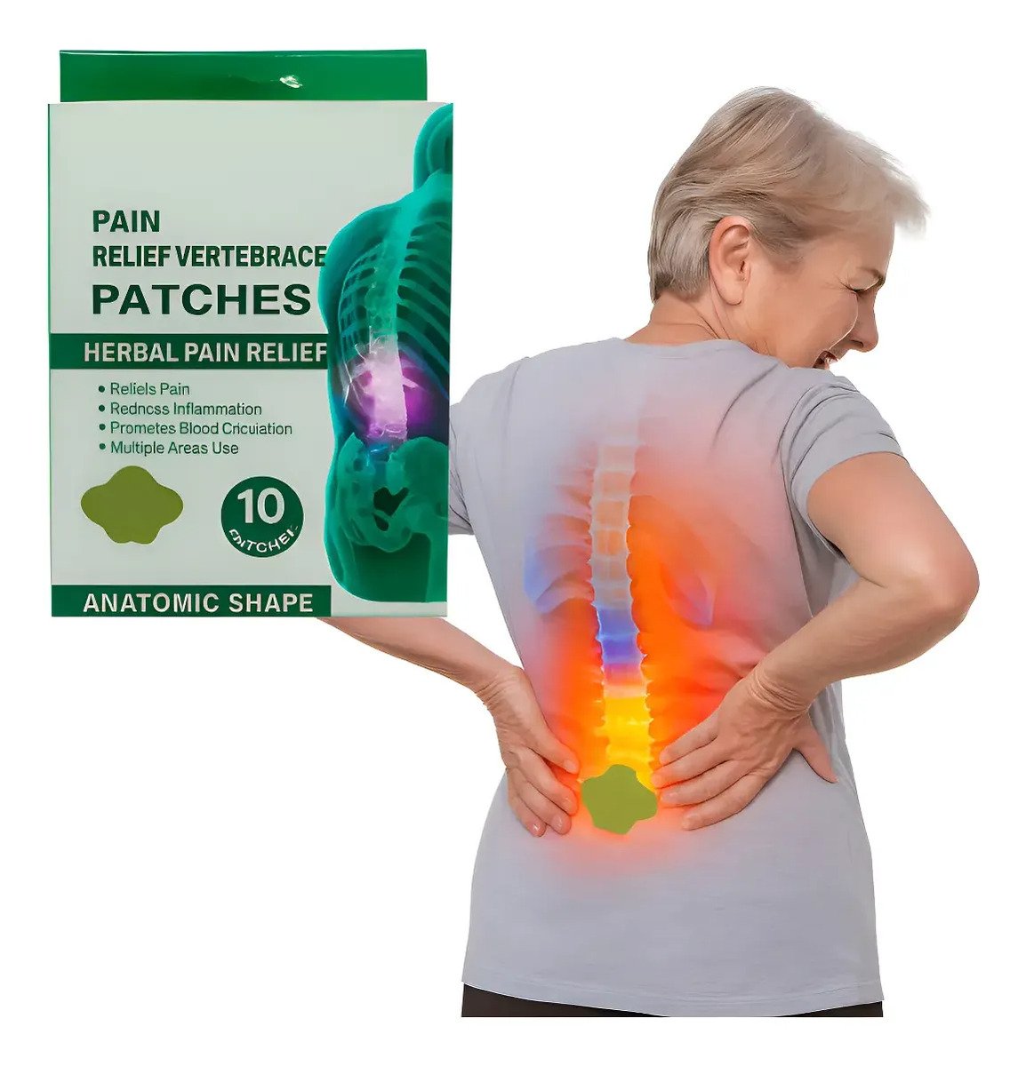 D_846580-MLU115824445772_092026-F.jpg Kit 10 Parches De Ajenjo Para El Dolor Cervical Y Lumbar Parche - Imagen 1