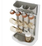 Escurridor Mamadera Organizador Biberones Vertical Ventosa Blanco