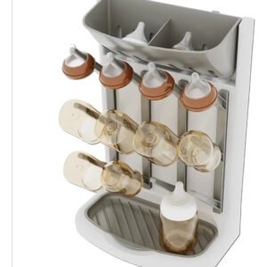 Escurridor Mamadera Organizador Biberones Vertical Ventosa Blanco