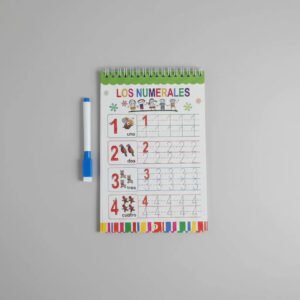 Libro Didáctico Reutilizable Números Caligrafía Con Marcador