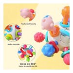 Juguete Mordillo Sonajero Sensorial Para Bebe Rasca Encias Coral Claro Baby Rattle - Imagen 5