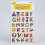 Stickers 3d Metalizados Letras Abecedario Pegotines Adhesivo - Imagen 3