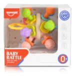 Juguete Mordillo Sonajero Sensorial Para Bebe Rasca Encias Coral Claro Baby Rattle - Imagen 3