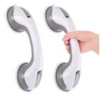 Set 2 Agarraderas Para Baño/ducha/escalera Con Ventosa 100kg Blanco