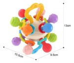 Juguete Mordillo Sonajero Sensorial Para Bebe Rasca Encias Coral Claro Baby Rattle - Imagen 7