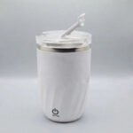 Vaso Térmico Mezclador Automático Recargable Acero Inox Blanco - Imagen 5