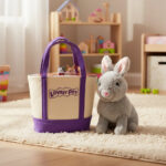Peluche Conejo Con Bolso Para Paseo Juguete Mascota Piki Conejo - Imagen 2