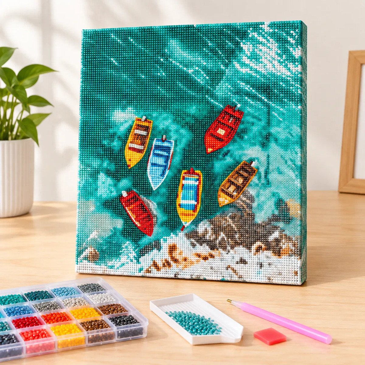 D_818123-MLU118505971653_092026-F.jpg Pintura Con Diamante Cuadro Diamond Painting 5d 50x40cm - Imagen 1